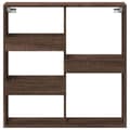 Miniatyrbilde 5 av 10: vidaXL Veggskap brun eik 80x15x80 cm konstruert tre