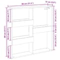 Miniatyrbilde 10 av 10: vidaXL Veggskap brun eik 80x15x80 cm konstruert tre