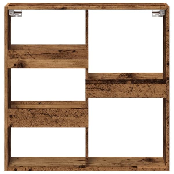 vidaXL Seinäkaappi vanha puu 80x15x80 cm tekninen puu