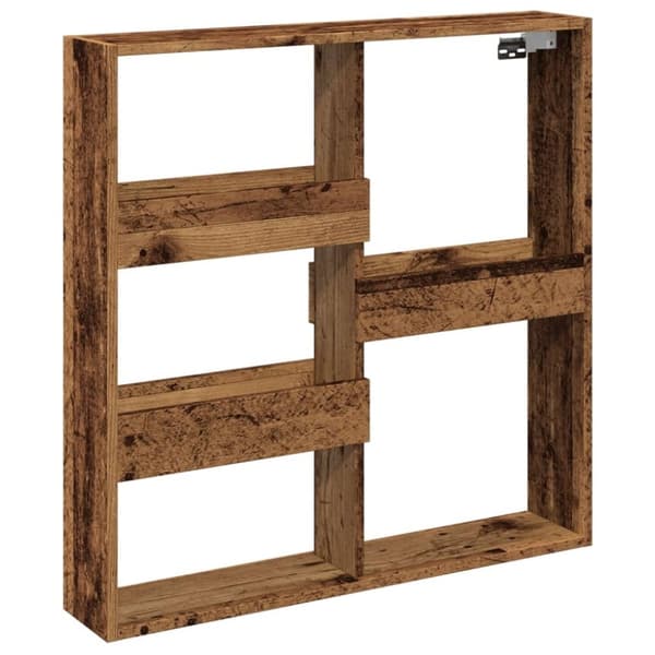 vidaXL Seinäkaappi vanha puu 80x15x80 cm tekninen puu