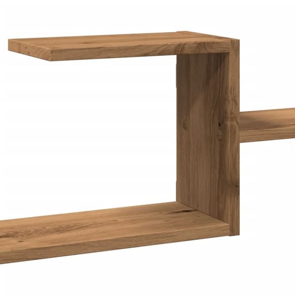 vidaXL væghængt 104x15x49 cm konstrueret træ egetræslook