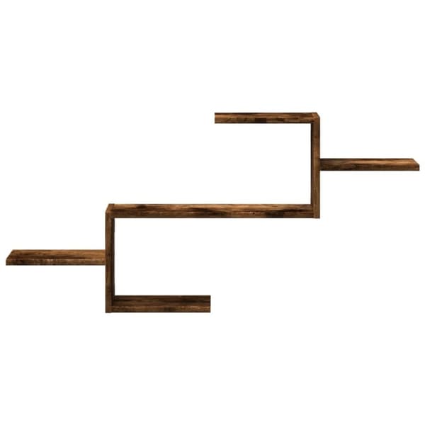 vidaXL væghylde 104x15x49 cm konstrueret træ røget egetræsfarve