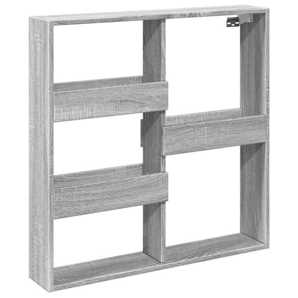 vidaXL vægskab 80x15x80 cm konstrueret træ grå sonoma-eg