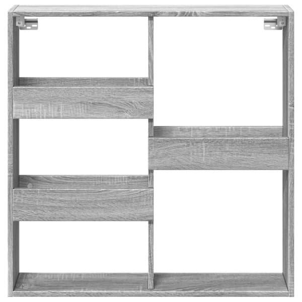 vidaXL vægskab 80x15x80 cm konstrueret træ grå sonoma-eg