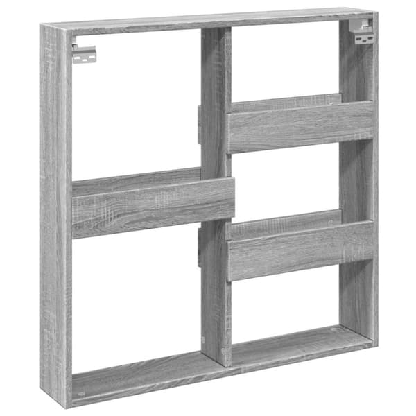 vidaXL vægskab 80x15x80 cm konstrueret træ grå sonoma-eg