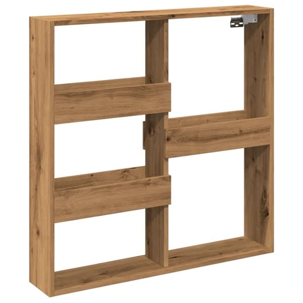 vidaXL vægskab 80x15x80 cm konstrueret træ egetræslook