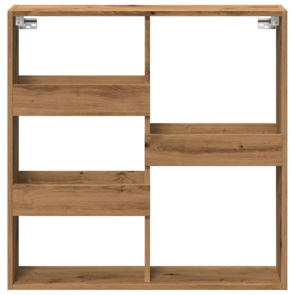 vidaXL vægskab 80x15x80 cm konstrueret træ egetræslook