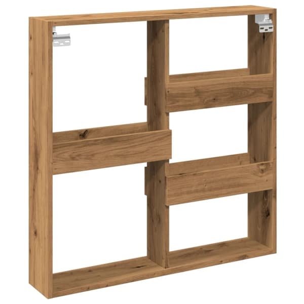 vidaXL vægskab 80x15x80 cm konstrueret træ egetræslook