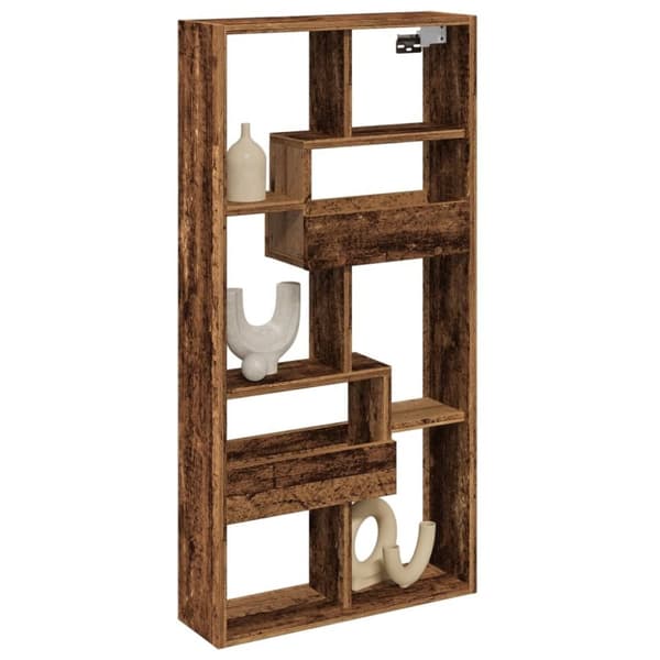 vidaXL Seinäkaappi vanha puu 50x15x100 cm tekninen puu