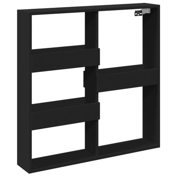 vidaXL vægskab 80x15x80 cm konstrueret træ sort