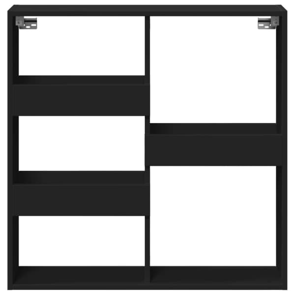 vidaXL vægskab 80x15x80 cm konstrueret træ sort