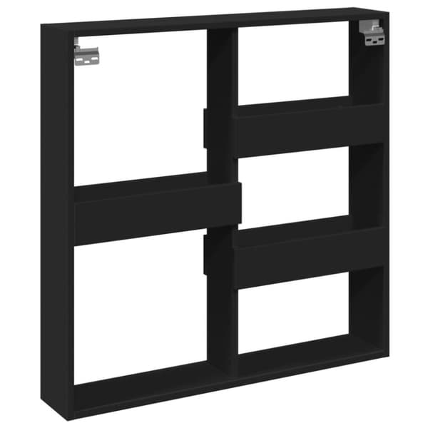 vidaXL vægskab 80x15x80 cm konstrueret træ sort