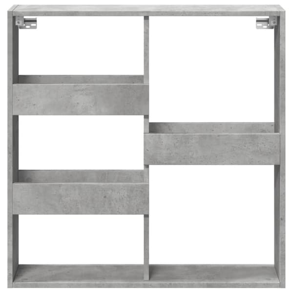 vidaXL Seinäkaappi betoninharmaa 80x15x80 cm tekninen puu