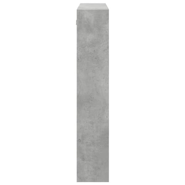 vidaXL Seinäkaappi betoninharmaa 80x15x80 cm tekninen puu