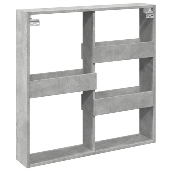 vidaXL Seinäkaappi betoninharmaa 80x15x80 cm tekninen puu