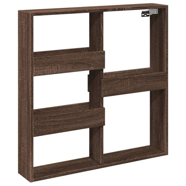 vidaXL vægskab 80x15x80 cm konstrueret træ brun egetræsfarve
