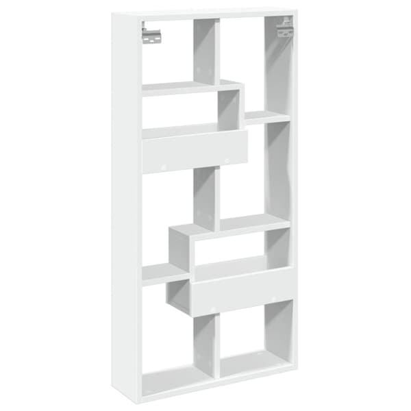 vidaXL vægskab 50x15x100 cm konstrueret træ hvid