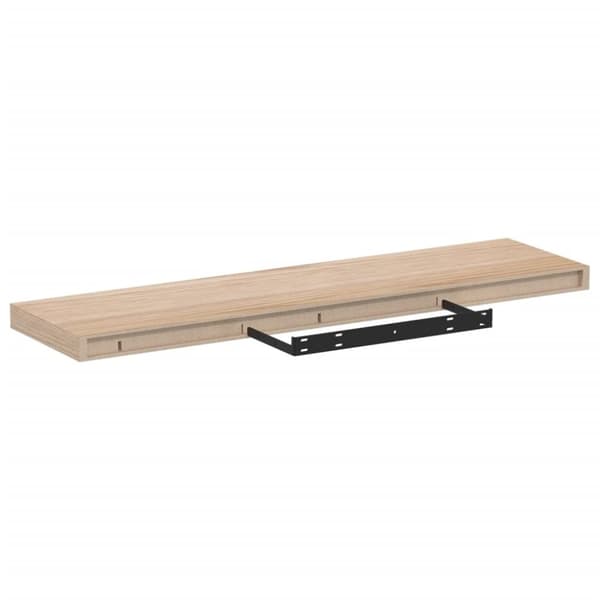 vidaXL Svävande hyllor 2 st 90x23,5x4 cm konstruerat trä
