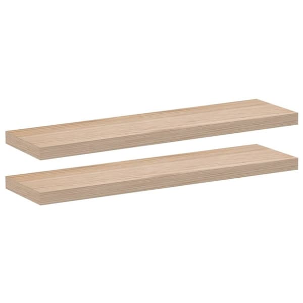 vidaXL Svävande hyllor 2 st 90x23,5x4 cm konstruerat trä