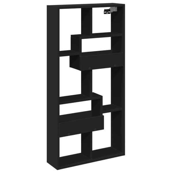 vidaXL Veggskap svart 50x15x100 cm konstruert tre
