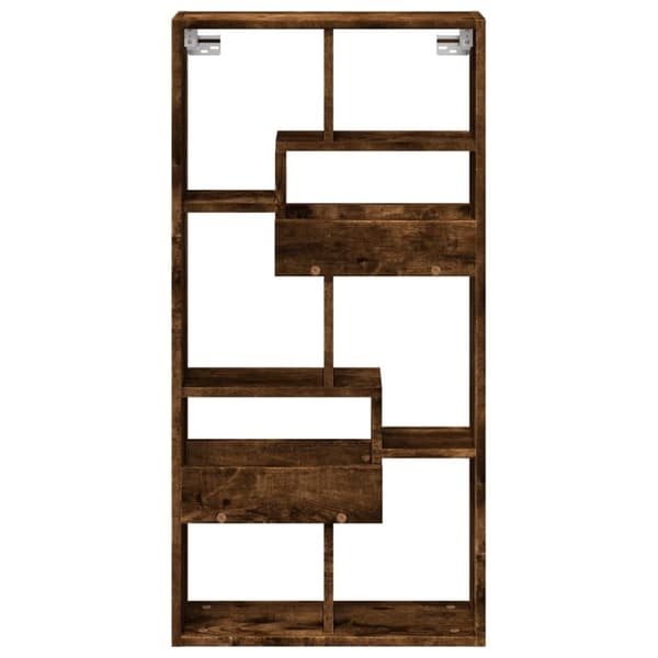 vidaXL Seinäkaappi savutammi 50x15x100 cm tekninen puu
