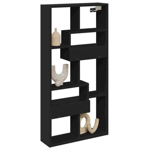 vidaXL Seinäkaappi musta 50x15x100 cm tekninen puu