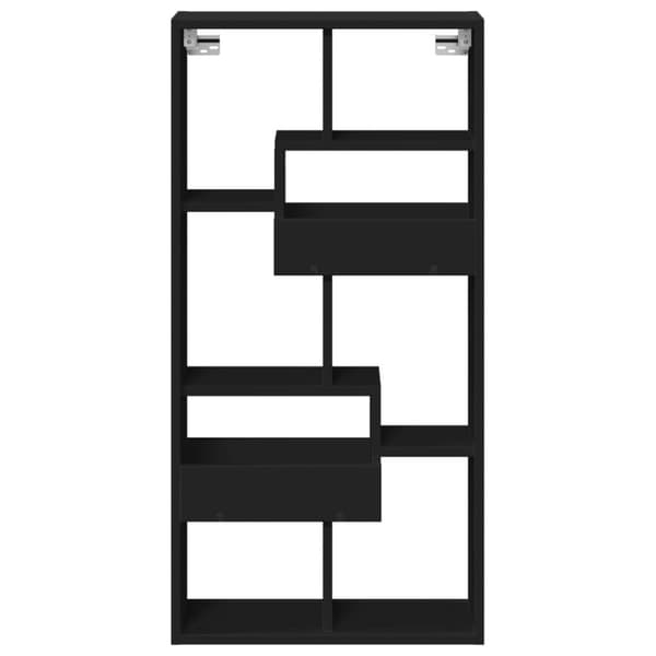 vidaXL Seinäkaappi musta 50x15x100 cm tekninen puu