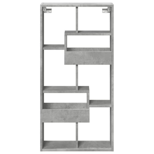 vidaXL Seinäkaappi betoninharmaa 50x15x100 cm tekninen puu