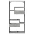 Pikkukuva 5 / 10: vidaXL Seinäkaappi betoninharmaa 50x15x100 cm tekninen puu