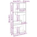 Pikkukuva 10 / 10: vidaXL Seinäkaappi betoninharmaa 50x15x100 cm tekninen puu