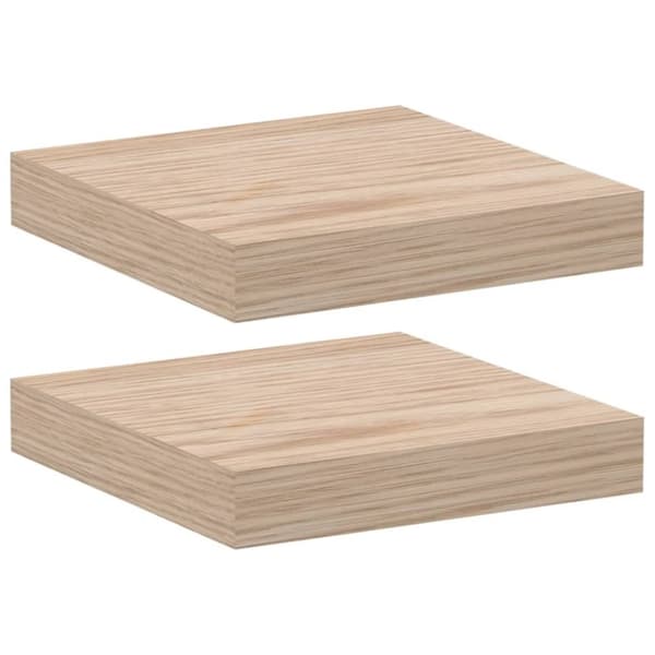 vidaXL Svävande hyllor 2 st 23x23,5x4 cm konstruerat trä