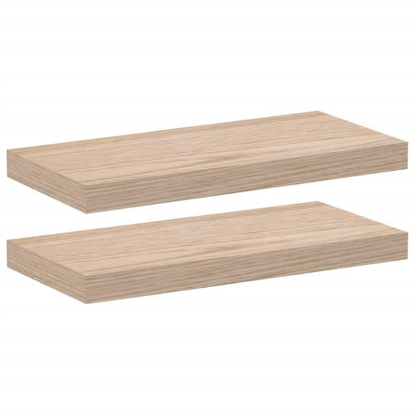 vidaXL væghylder 2 stk. 50x23,5x4 cm konstrueret træ