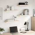 Miniatyrbilde 2 av 10: vidaXL Flytende hyller 4 stk 60x23,5x4 cm konstruert tre