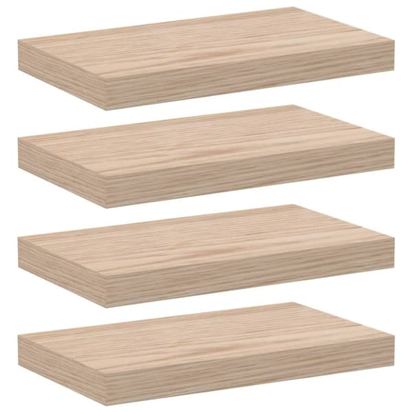 vidaXL Flytende hyller 4 stk 40x23,5x4 cm konstruert tre