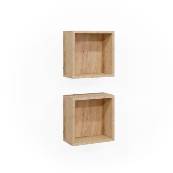 Rudi hylla, 30 x 30 cm Set om 2, Brun, Vicco
