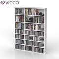 Miniatyrbild 3 av 4: Vicco vägghylla för CD och DVD Fristående hylla Mediahylla Vägghylla Bokhylla vit