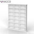 Miniatyrbild 4 av 4: Vicco vägghylla för CD och DVD Fristående hylla Mediahylla Vägghylla Bokhylla vit