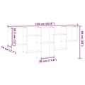 Miniatyrbilde 11 av 11: vidaXL Vegghylle sonoma eik 159x18x66 cm konstruert tre