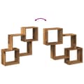 Miniatyrbilde 8 av 11: vidaXL Veggskap 78x18x71 cm gammelt tre konstruert tre