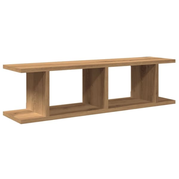 vidaXL Vegghyller 2 stk artisan eik 75x18x20 cm konstruert tre