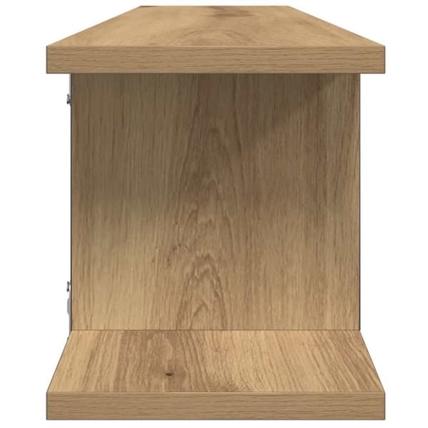 vidaXL Vegghyller 2 stk artisan eik 75x18x20 cm konstruert tre