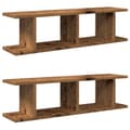 Miniatyrbilde 3 av 11: vidaXL Vegghyller 2 stk gammelt tre 90x18x20 cm konstruert tre