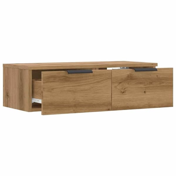 vidaXL Veggskap artisan eik 68x30x20 cm konstruert tre