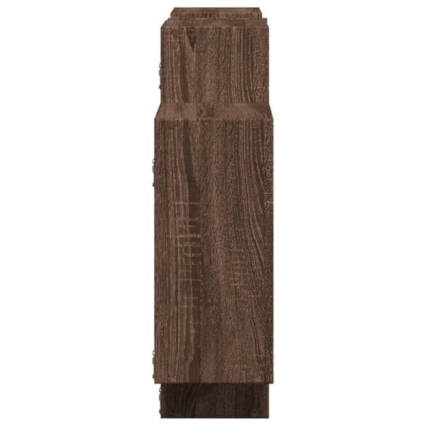vidaXL Seinähylly ruskea tammi 159x18x65 cm tekninen puu