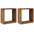 Miniatyrbilde 3 av 11: vidaXL Vegghyller kube 2 stk gammelt tre 30x15x30 cm konstruert tre