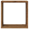 Miniatyrbilde 6 av 11: vidaXL Vegghyller kube 2 stk gammelt tre 30x15x30 cm konstruert tre