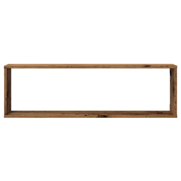 vidaXL Vegghyller kube 2 stk gammelt tre 100x15x30 cm konstruert tre