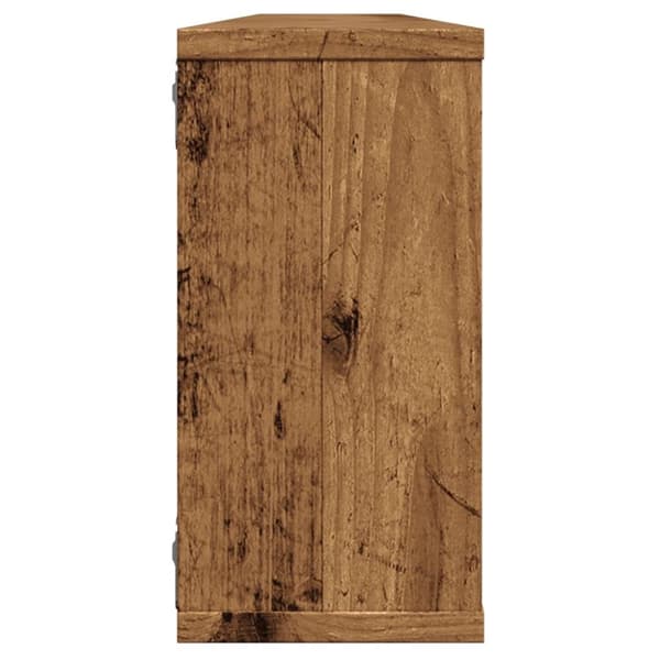 vidaXL Vegghyller kube 2 stk gammelt tre 100x15x30 cm konstruert tre
