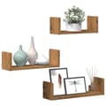 Miniatyrbilde 4 av 11: vidaXL Vegghylle 3 stk artisan eik konstruert tre