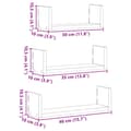 Miniatyrbilde 11 av 11: vidaXL Vegghylle 3 stk artisan eik konstruert tre